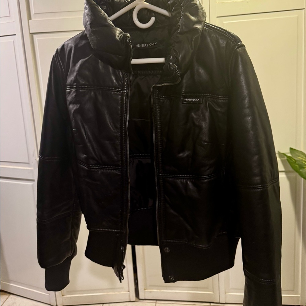 Members Only Classic Black Quilted Bombers Jacket